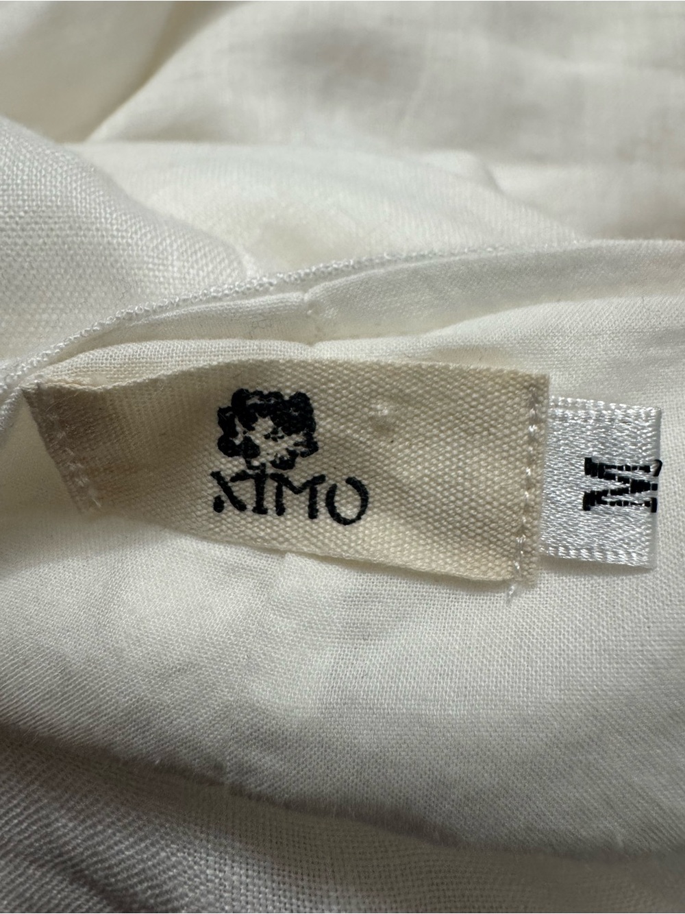XIMO 100% Linen White Maxi Dress Oversized Lagenlook Long Sleeve XL - Picture 2 of 8